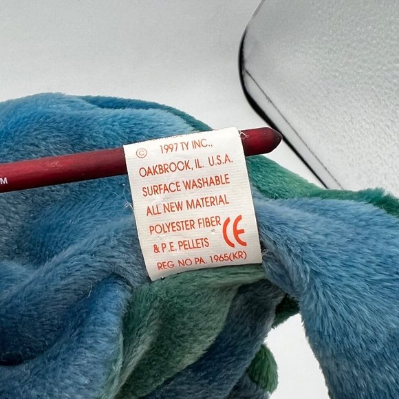 HTF RARE Ty Beanie Baby Rainbow Chameleon MINT 1997 w/ PE pellets & tag error - Picture 11 of 12